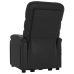 Sillón de masaje elevable cuero sintético negro