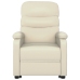 Sillón de masaje elevable cuero sintético blanco crema