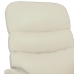 Sillón de masaje elevable cuero sintético blanco crema