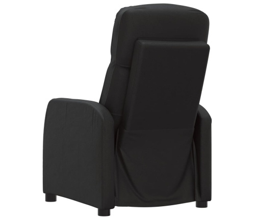 Sillón reclinable de cuero sintético negro