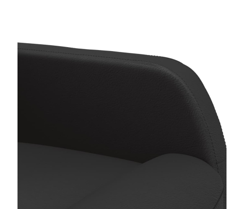 Sillón reclinable de cuero sintético negro