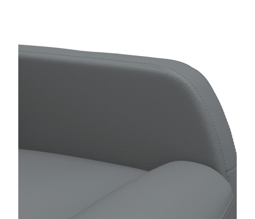 Sillón reclinable de cuero sintético gris antracita