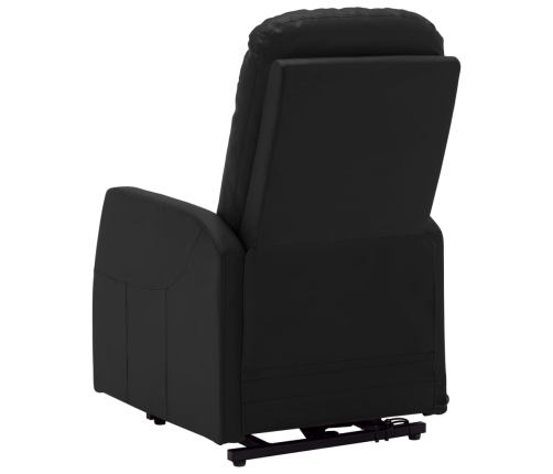 Sillón elevable cuero sintético negro