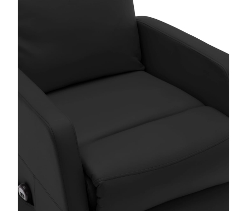 Sillón elevable cuero sintético negro