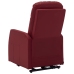 Sillón elevable cuero sintético rojo tinto