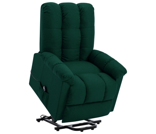 Sillón elevable tela verde oscuro