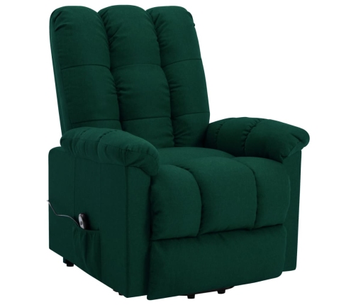 Sillón elevable tela verde oscuro