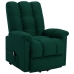 Sillón elevable tela verde oscuro