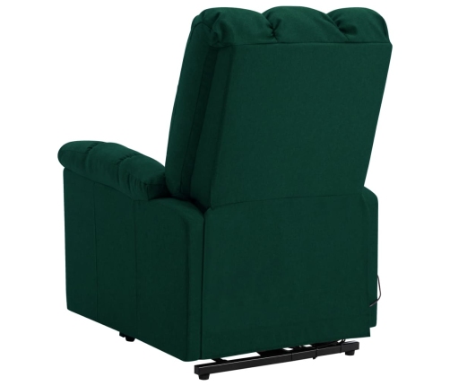 Sillón elevable tela verde oscuro