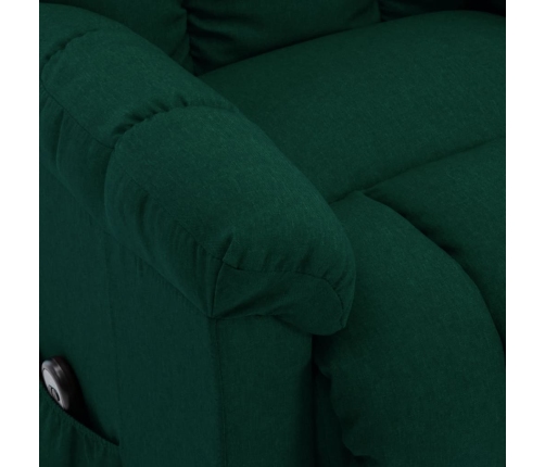 Sillón elevable tela verde oscuro