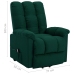 Sillón elevable tela verde oscuro