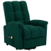 Sillón de masaje elevable tela verde oscuro