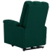 Sillón de masaje elevable tela verde oscuro