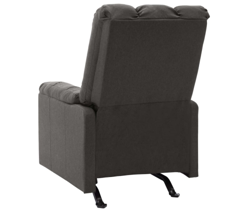 Sillón de masaje reclinable de tela gris oscuro