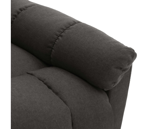 Sillón de masaje reclinable de tela gris oscuro