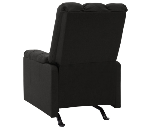 Sillón de masaje reclinable de tela negro