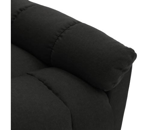 Sillón de masaje reclinable de tela negro