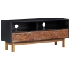 Mueble para TV de madera maciza de acacia y MDF 100x35x45 cm