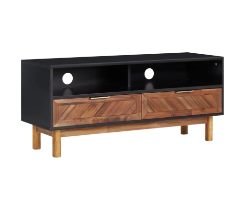 Mueble para TV de madera maciza de acacia y MDF 100x35x45 cm