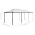 Cenador con cortinas 600x298x270 cm blanco 180g/m²