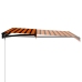 Toldo manual retráctil naranja y marrón 300x250 cm