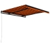 Toldo manual retráctil naranja y marrón 300x250 cm