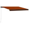 Toldo manual retráctil naranja y marrón 400x300 cm