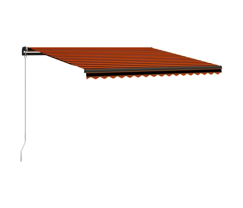 Toldo manual retráctil naranja y marrón 400x300 cm