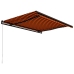 Toldo manual retráctil naranja y marrón 400x300 cm