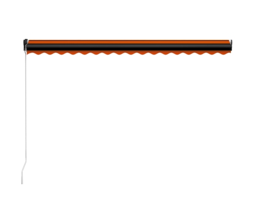 Toldo manual retráctil naranja y marrón 450x300 cm