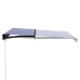 Toldo manual retráctil con LED azul y blanco 350x250 cm