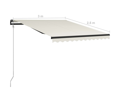 Toldo retráctil automático crema 300x250 cm