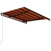 Toldo automático retráctil naranja y marrón 300x250 cm