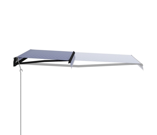 Toldo automático retráctil azul y blanco 400x300 cm