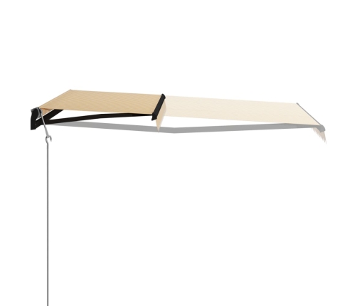 Toldo automático retráctil amarillo y blanco 400x300 cm