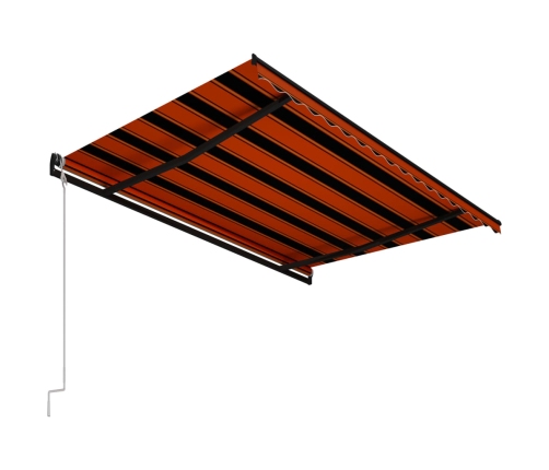 Toldo automático retráctil naranja y marrón 400x300 cm