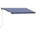 Toldo automático retráctil azul y blanco 450x300 cm