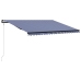 Toldo automático retráctil azul y blanco 500x300 cm