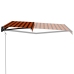 Toldo retráctil automático naranja y marrón 500x300 cm