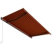 Toldo retráctil automático naranja y marrón 500x300 cm