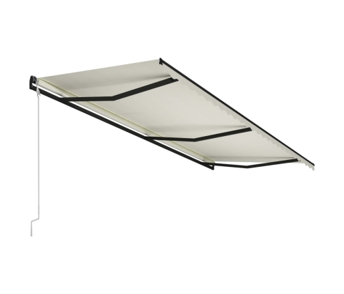 Toldo retráctil automático color crema 600x300 cm