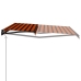 Toldo automático retráctil naranja y marrón 600x300 cm