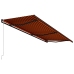 Toldo automático retráctil naranja y marrón 600x300 cm