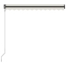 Toldo retráctil sensor de viento y LED color crema 300x250 cm