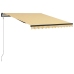 Toldo retráctil sensor de viento LED amarillo blanco 300x250 cm