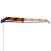 Toldo retráctil sensor de viento LED naranja y marrón 300x250cm