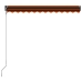 Toldo retráctil sensor de viento LED naranja y marrón 300x250cm