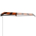 Toldo retráctil sensor de viento LED naranja y marrón 350x250cm