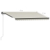 Toldo retráctil sensor de viento y LED color crema 400x300 cm