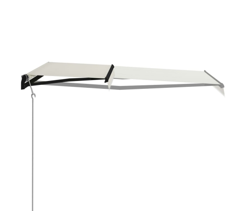 Toldo retráctil sensor de viento y LED color crema 400x300 cm